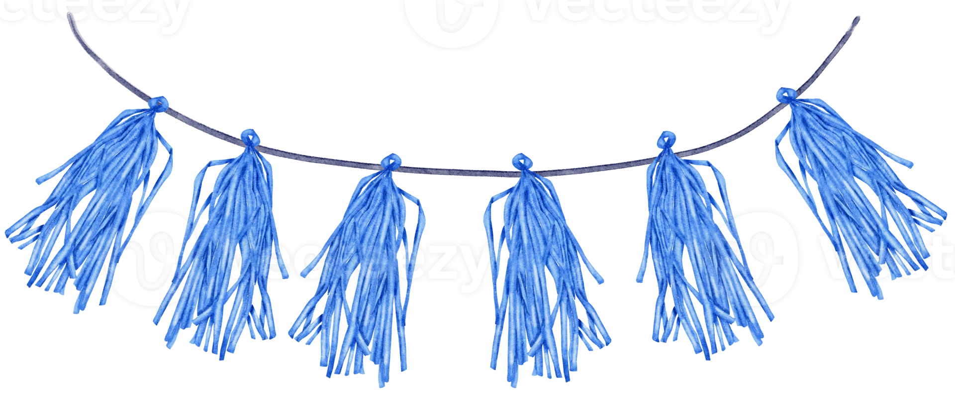 Watercolor Blue Foil Balloon element hand painted png