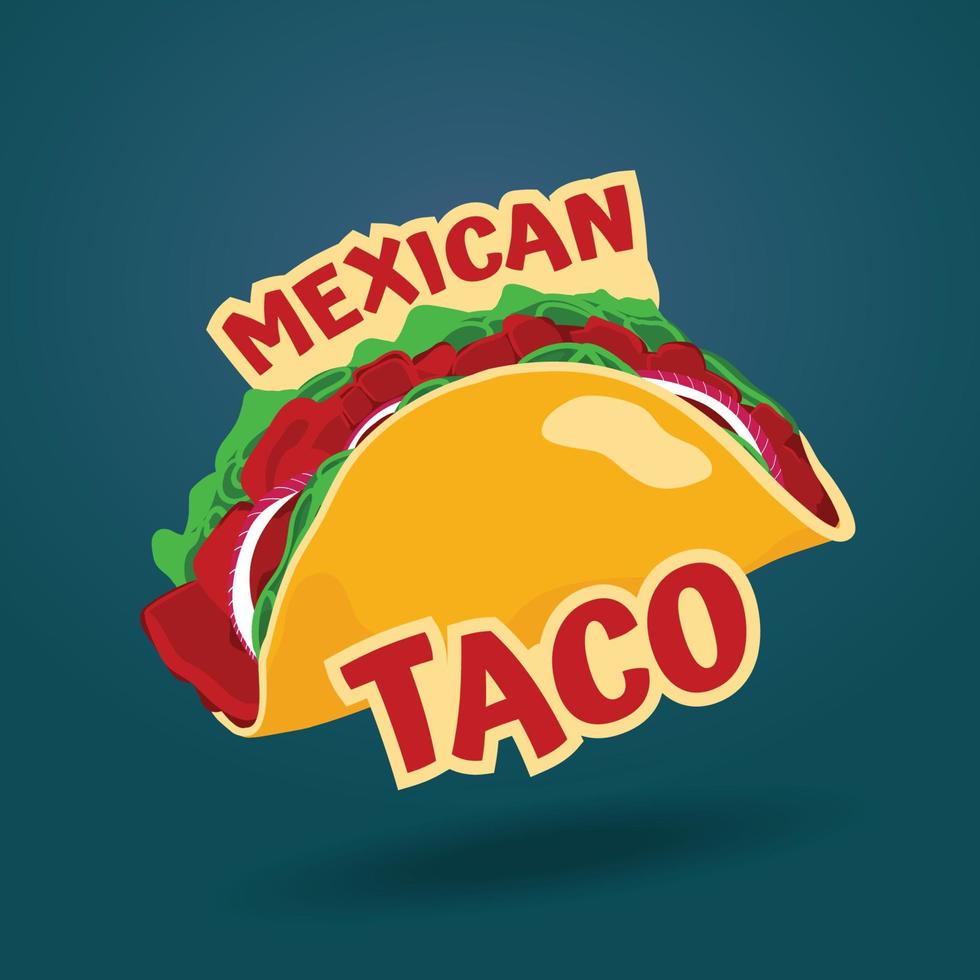 LatinAmerican food mexican food taco vector