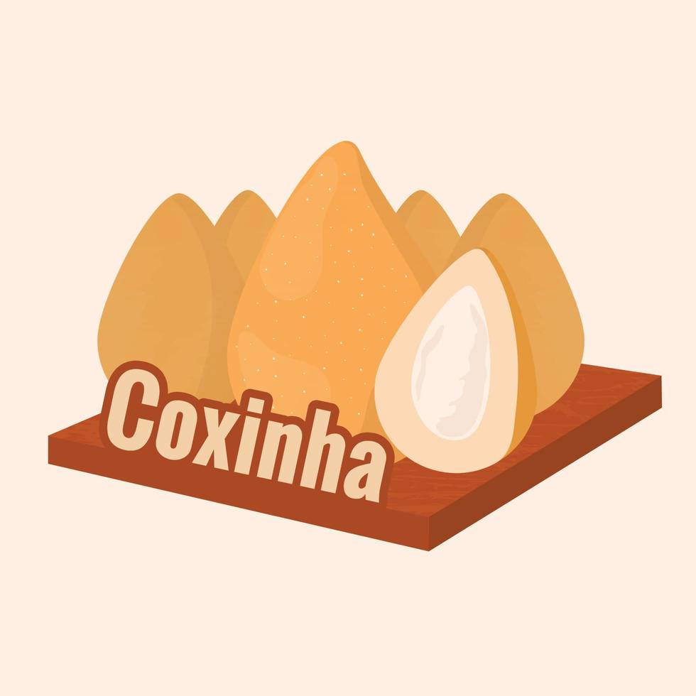 Latinamerican brazilian food coxinha vector