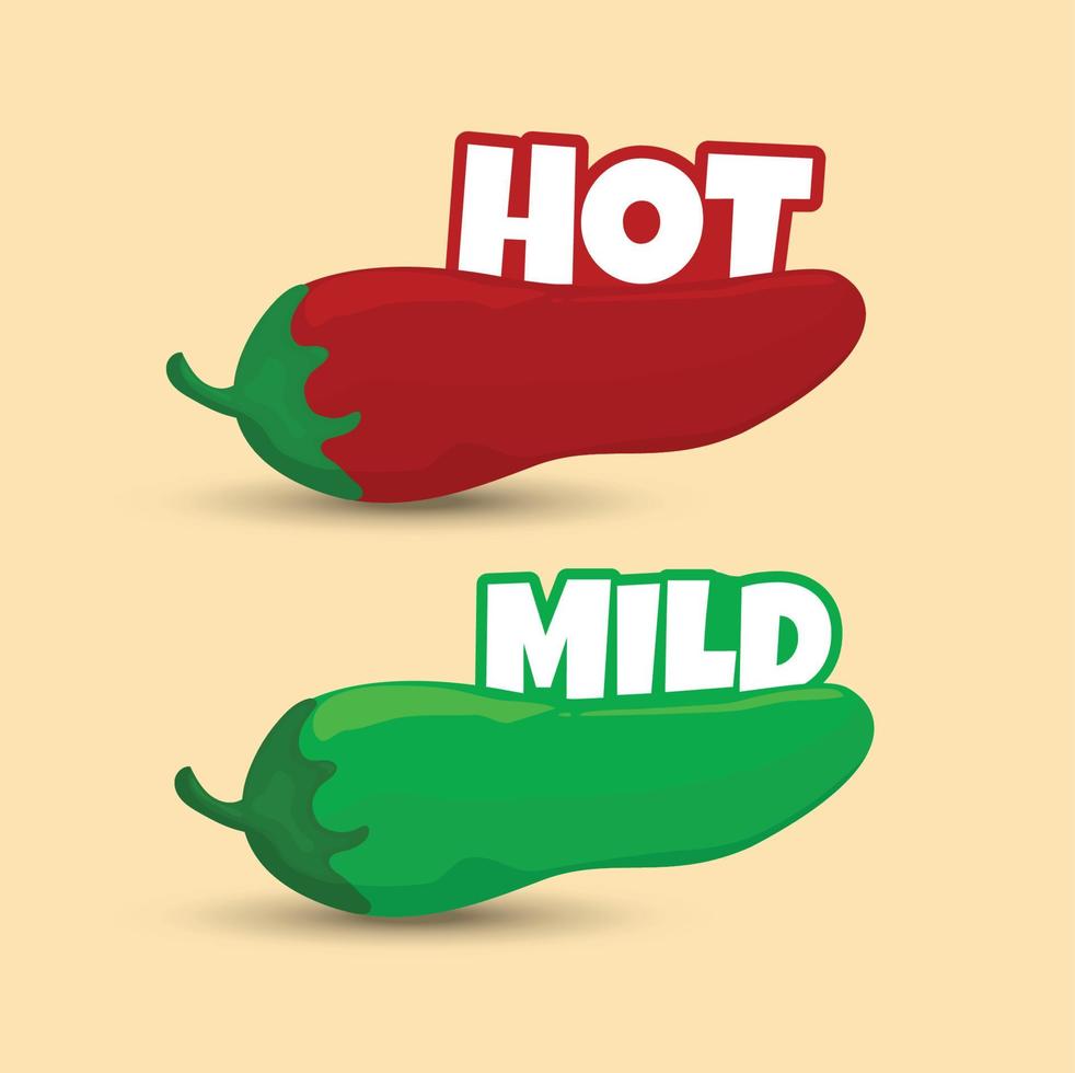 LatianAmerican food hot and mild pepper vector