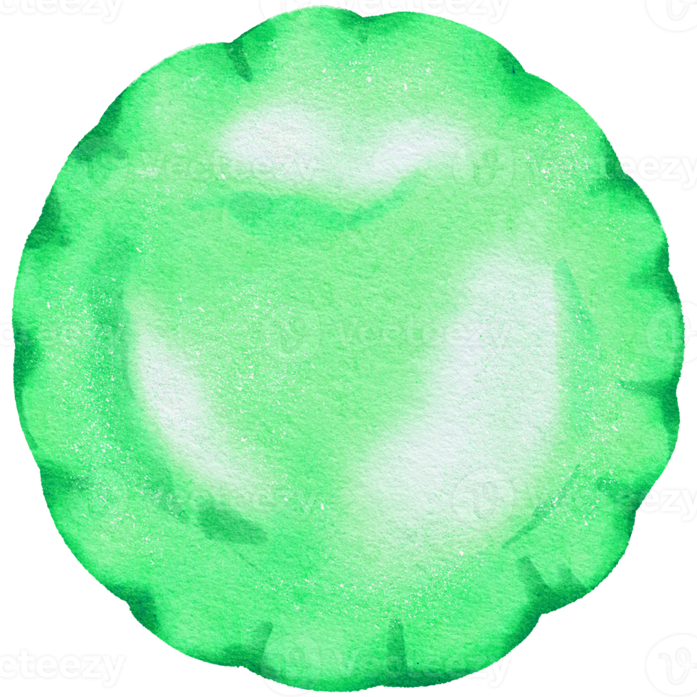 Watercolor Green Foil Balloon element hand painted png