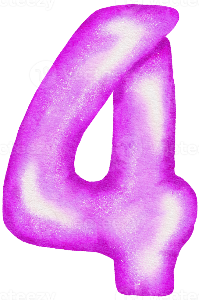 elemento de globo de hoja violeta acuarela pintado a mano png