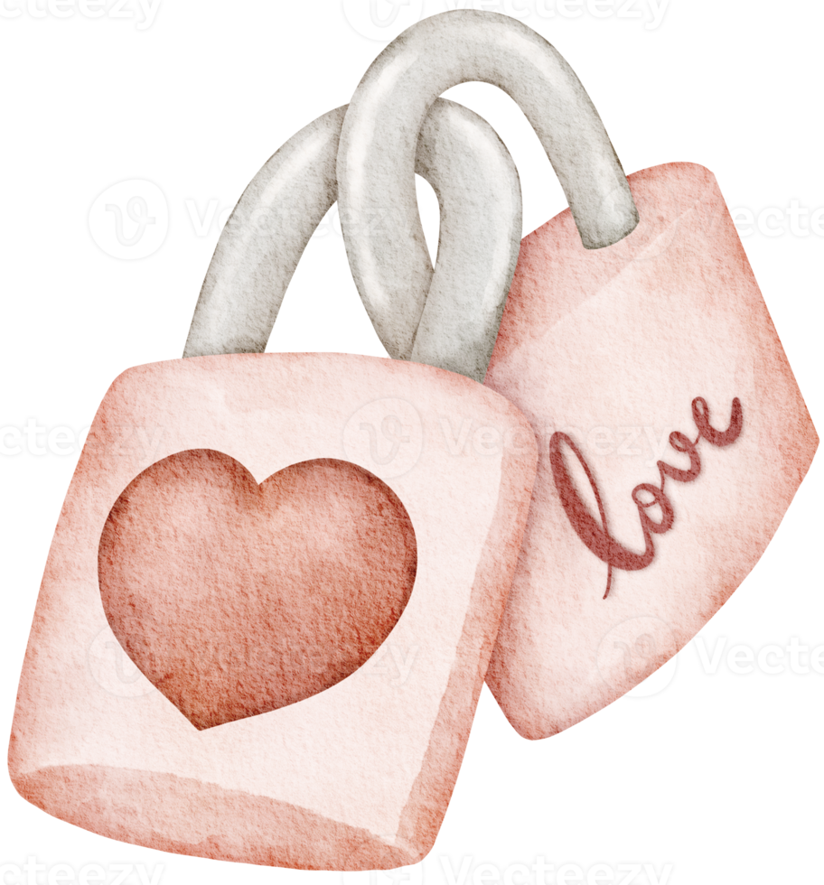 Watercolor Valentine's Day Element png