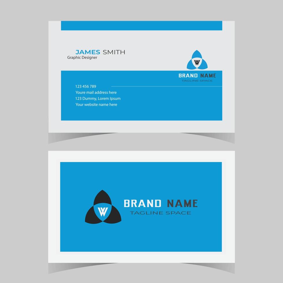 Professional and standard business card design template vector