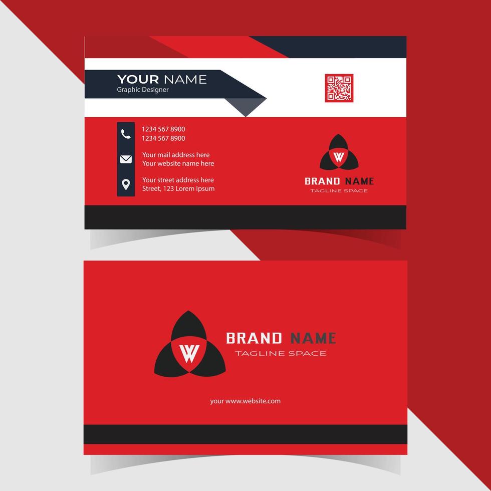 Professional and standard business card design template vector