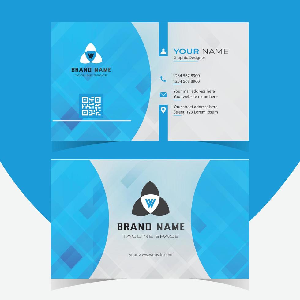 Professional and standard business card design template vector