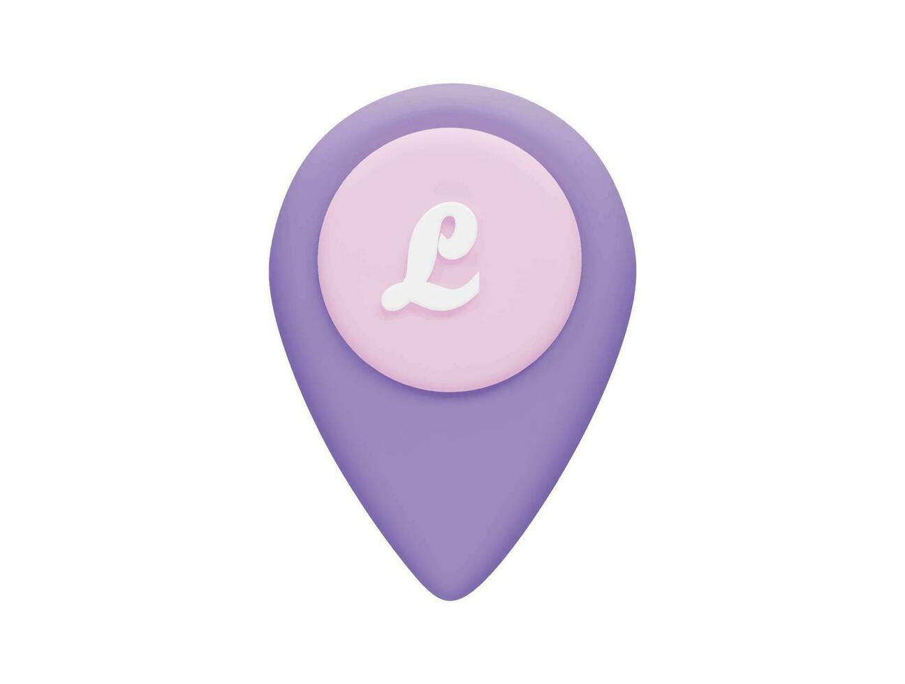 location mark with 3d vector icon cartoon minimal style