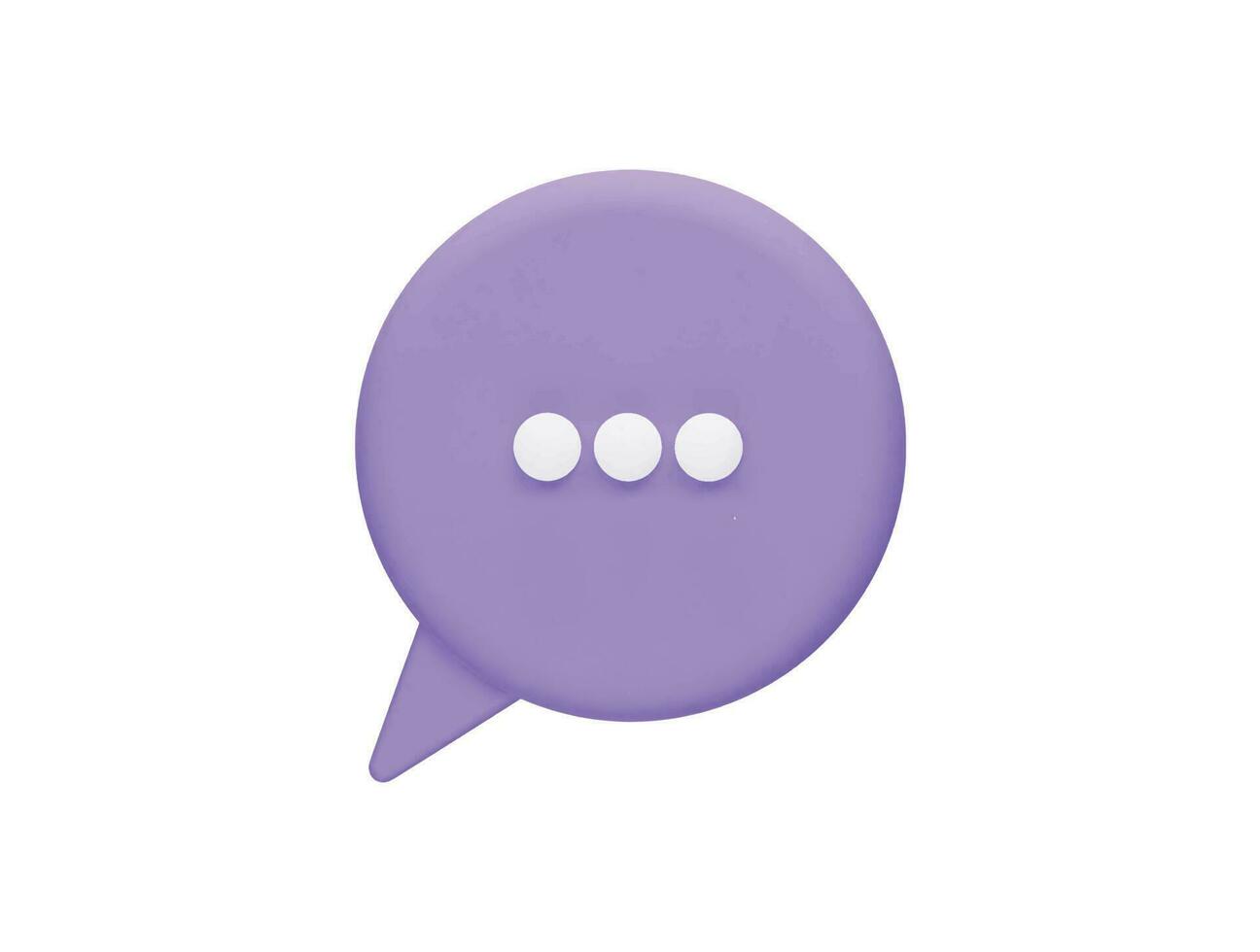 chat with three dots speech bubbles composition 3d icon vector