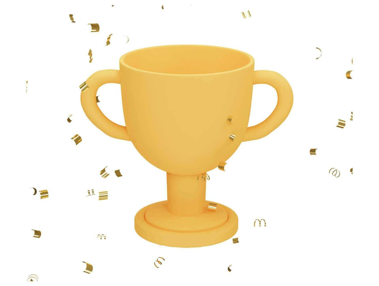 champion trophy cup concept 3d vector icon