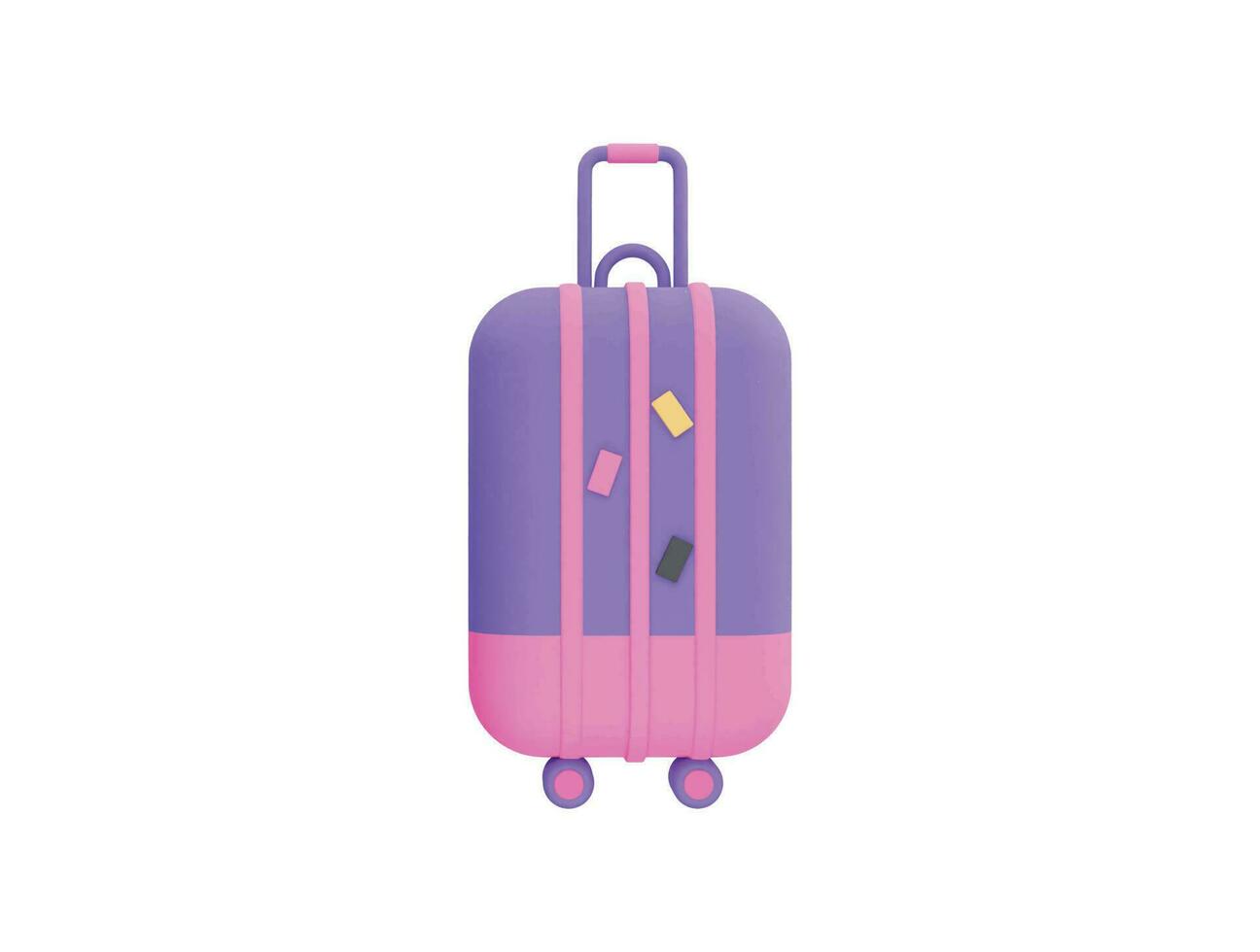 suitcase travel bag luggage tourism travel with 3d vector icon cartoon minimal style