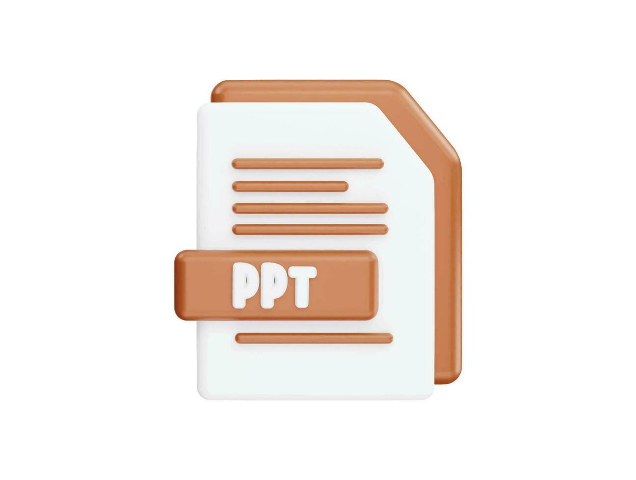 PPT file with 3d vector icon cartoon minimal style