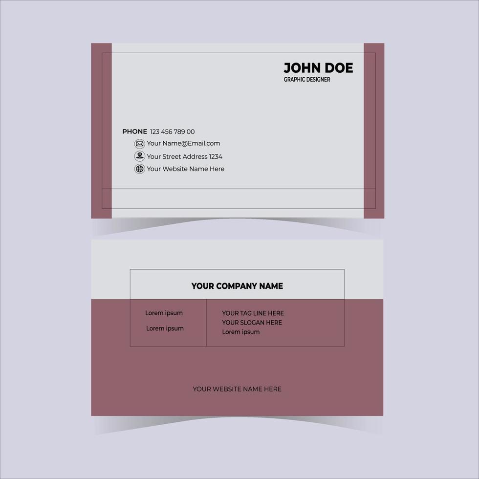 Vector Modern Creative and Clean Business Card Template