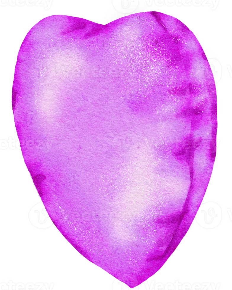 Watercolor Violet Foil Balloon element hand painted png