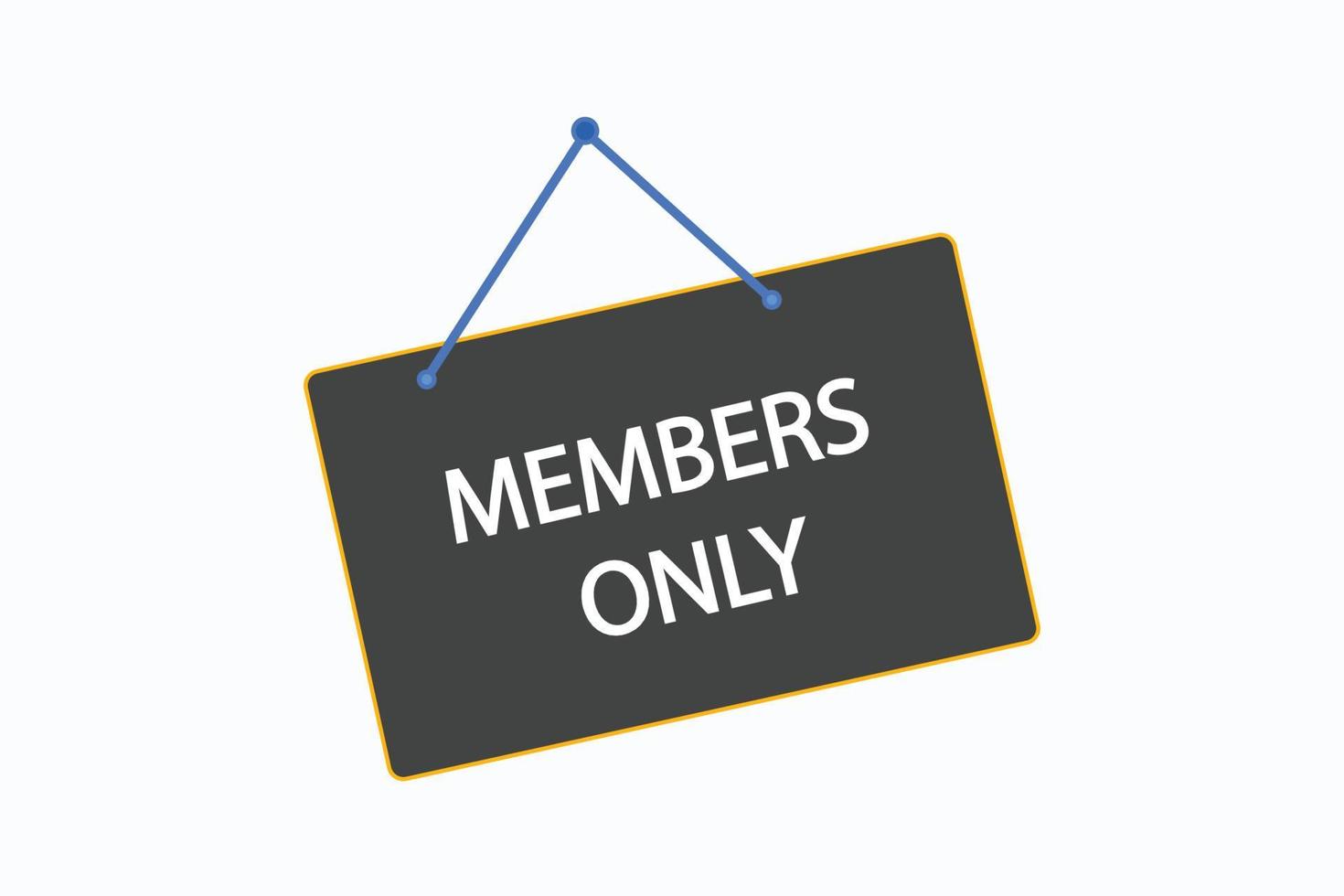 vectores de botón de miembros en línea. etiqueta de signo bocadillo de diálogo miembros en línea