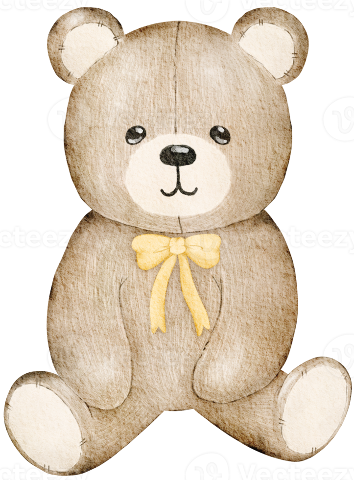 Valentine Teddy Bear watercolor element png