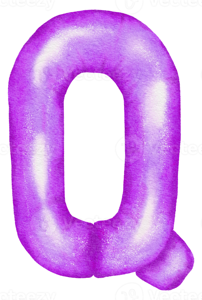 elemento de globo de hoja violeta acuarela pintado a mano png