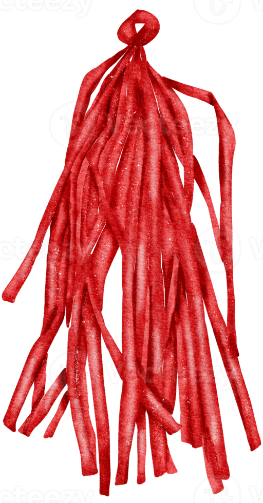 Watercolor Red Foil Balloon element hand painted png