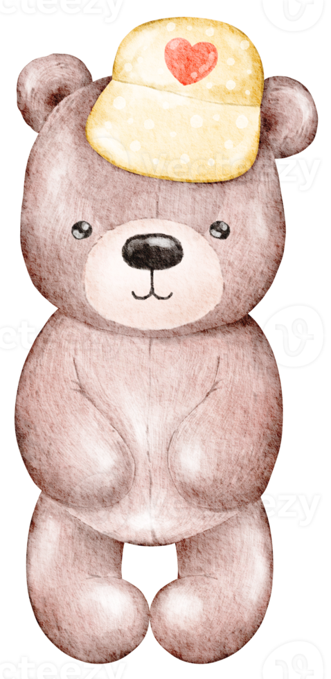Valentine Teddy Bear watercolor element png