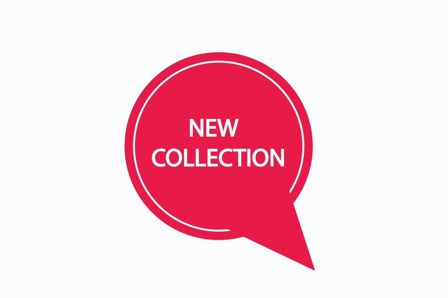 new collection button vectors.sign label speech bubble new collection vector