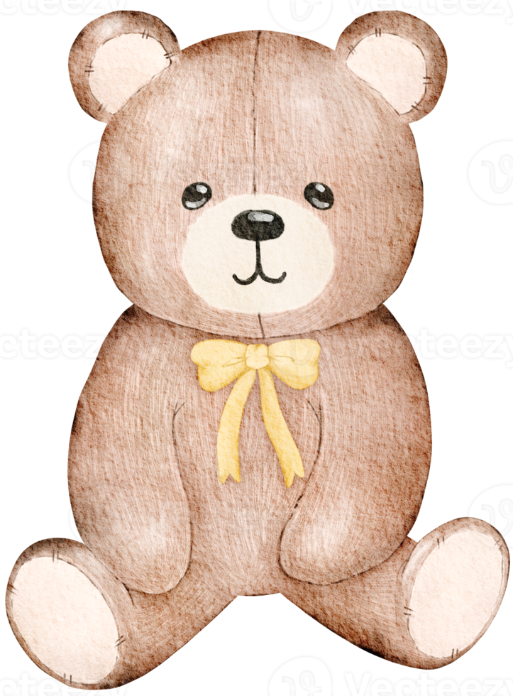 Valentine Teddy Bear watercolor element png