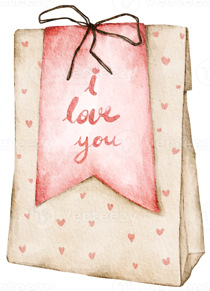 Watercolor Valentine's Day Element png