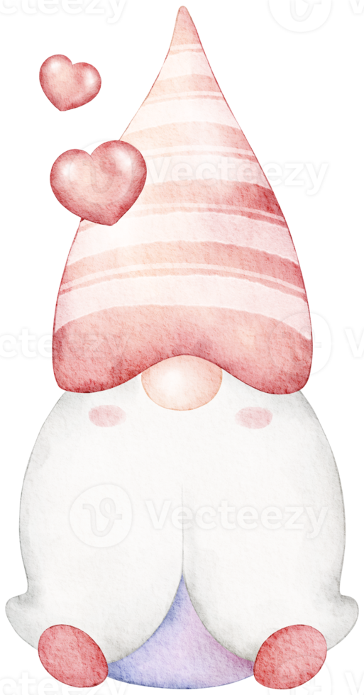 hjärtans nisser vattenfärg ClipArt png