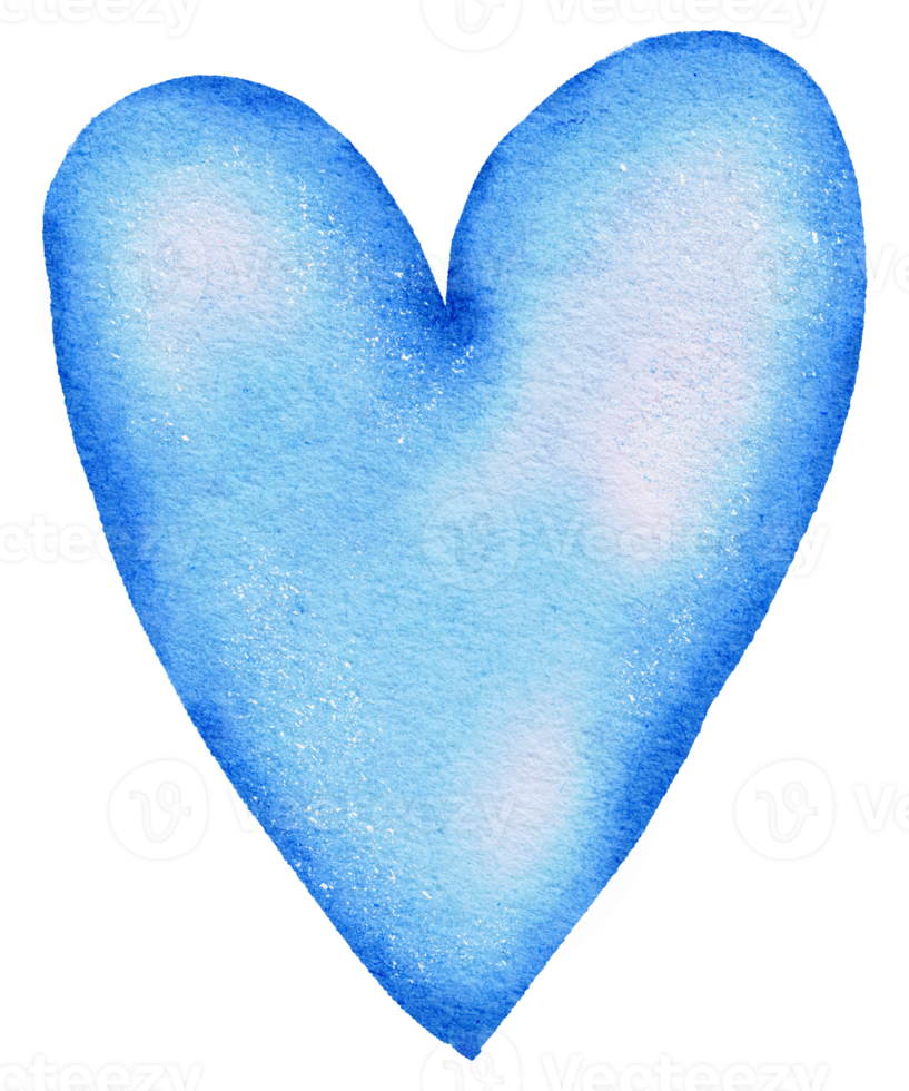Watercolor Blue Foil Balloon element hand painted png