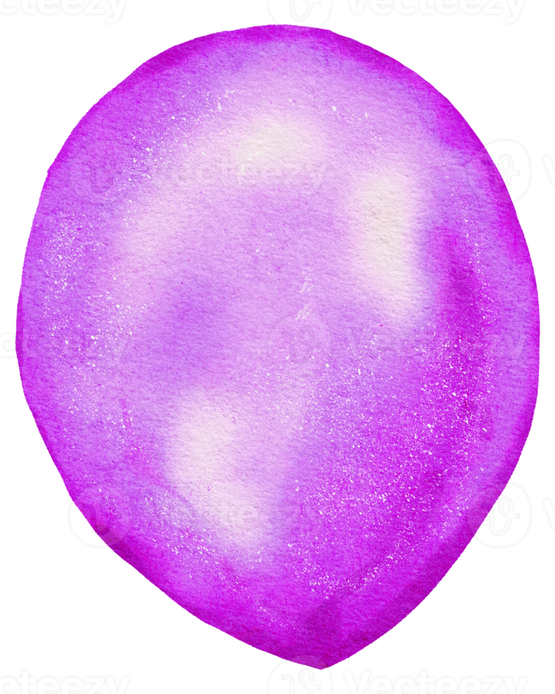 aquarell violettes folienballonelement handbemalt png