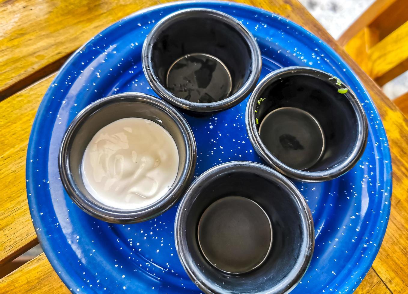 Mexican sauces spices avocado and lime Playa del Carmen Mexico. photo