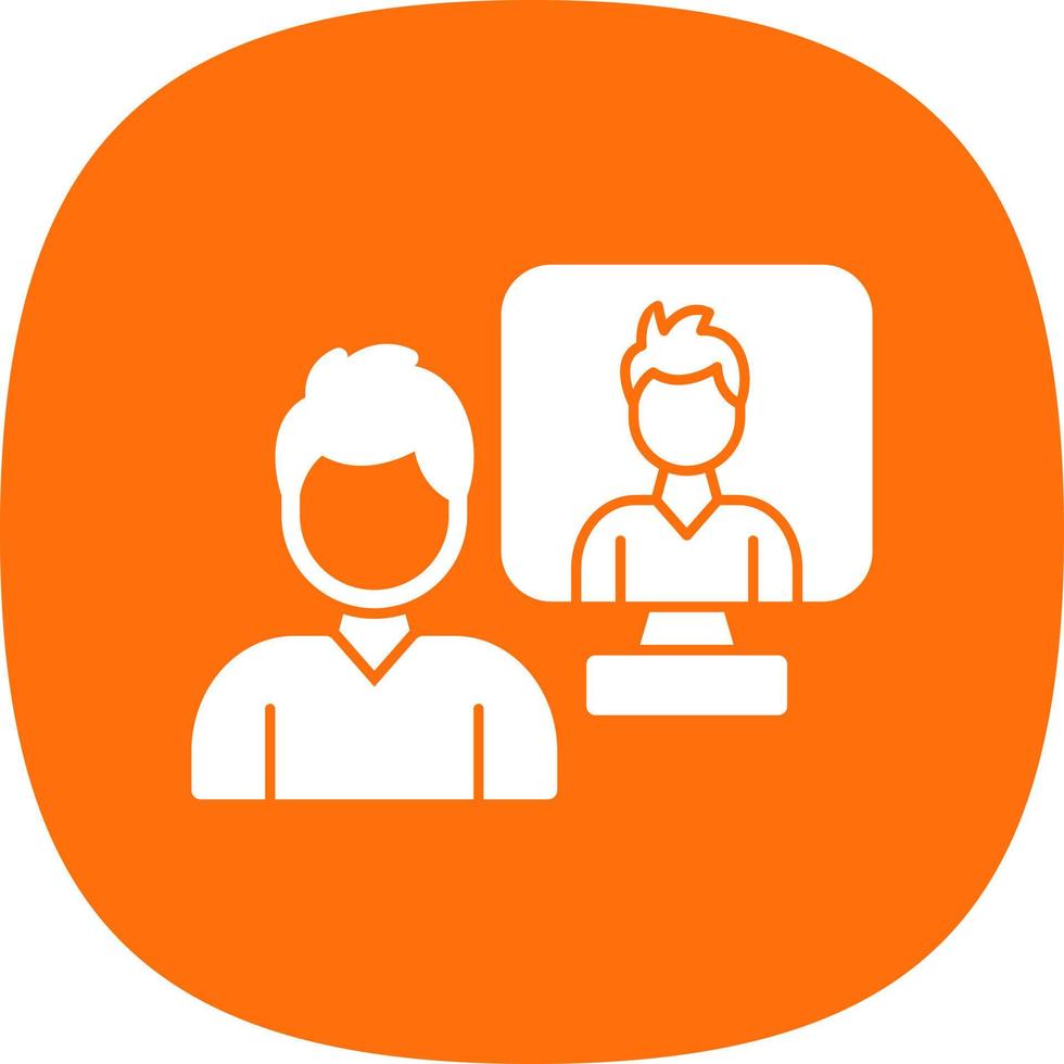 Online Conference Vector Icon Design