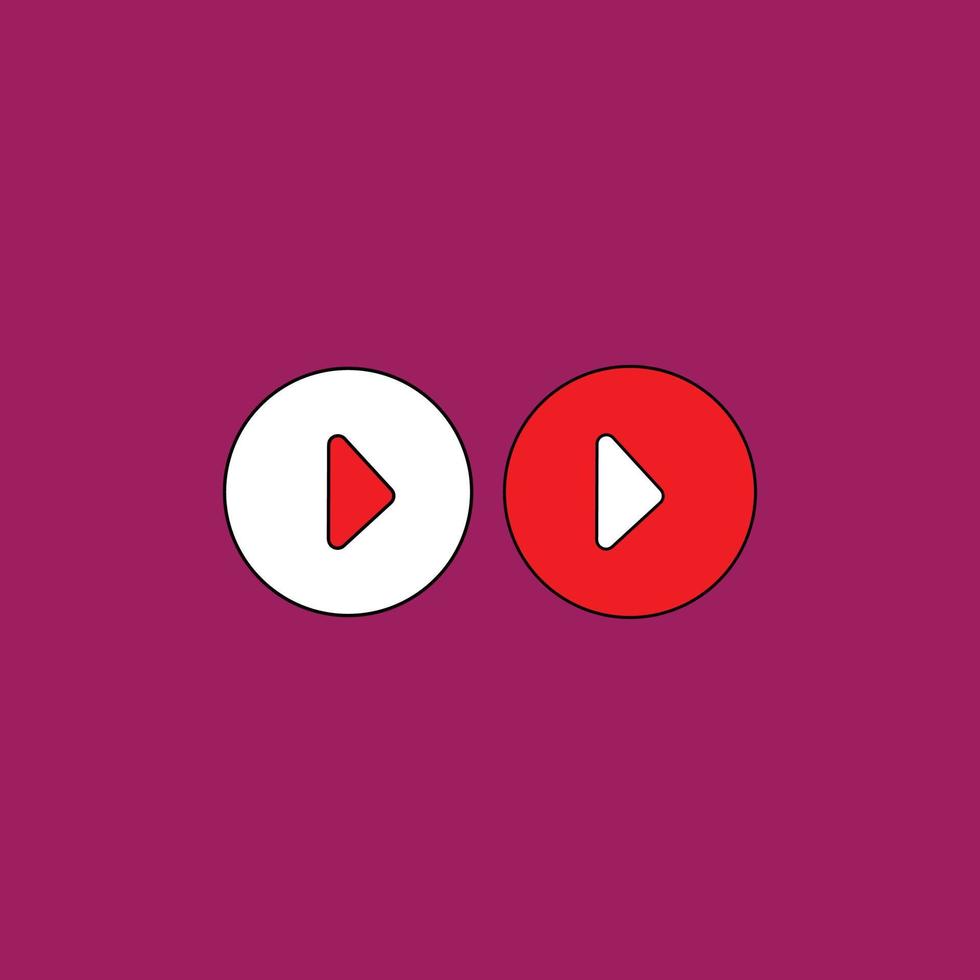 YouTube Play Button Vector Icon