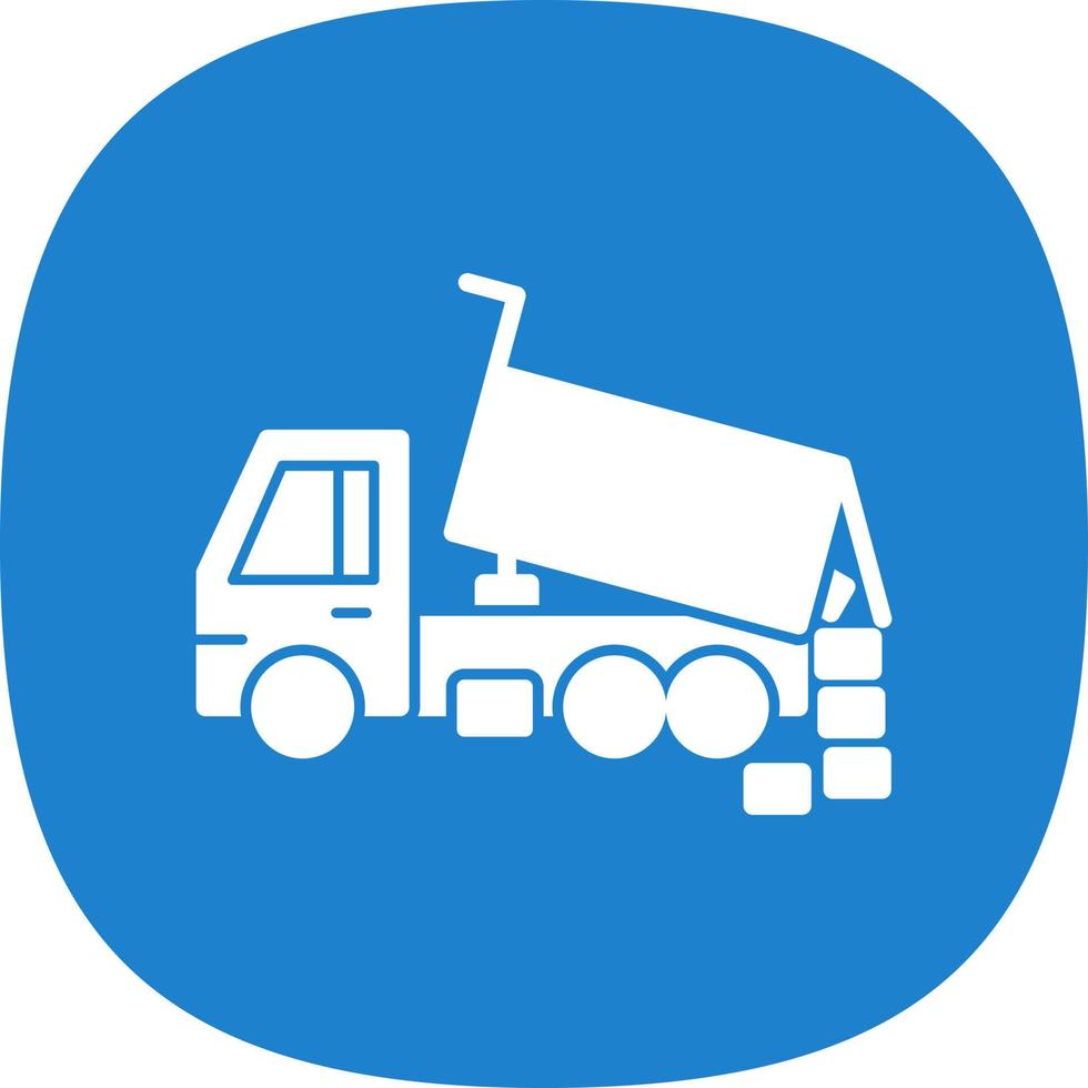 Dumper Truck Vector Icon Design