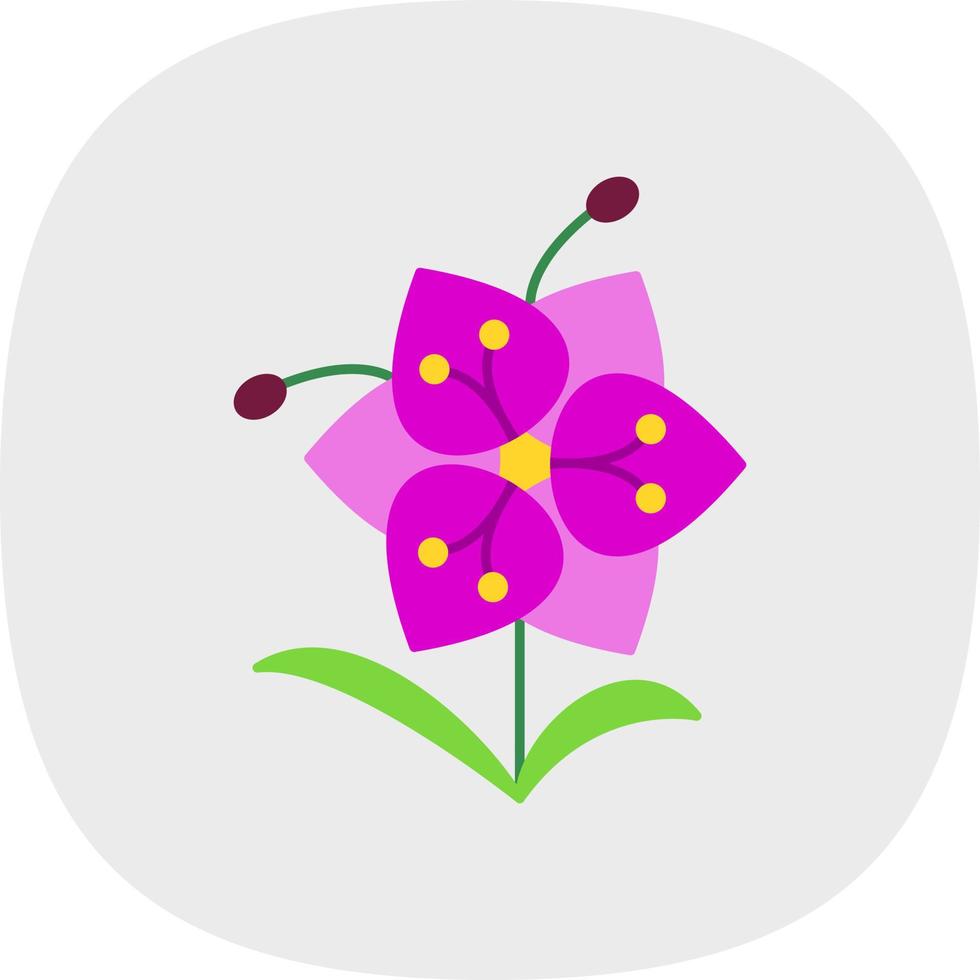 Orchid Vector Icon Design