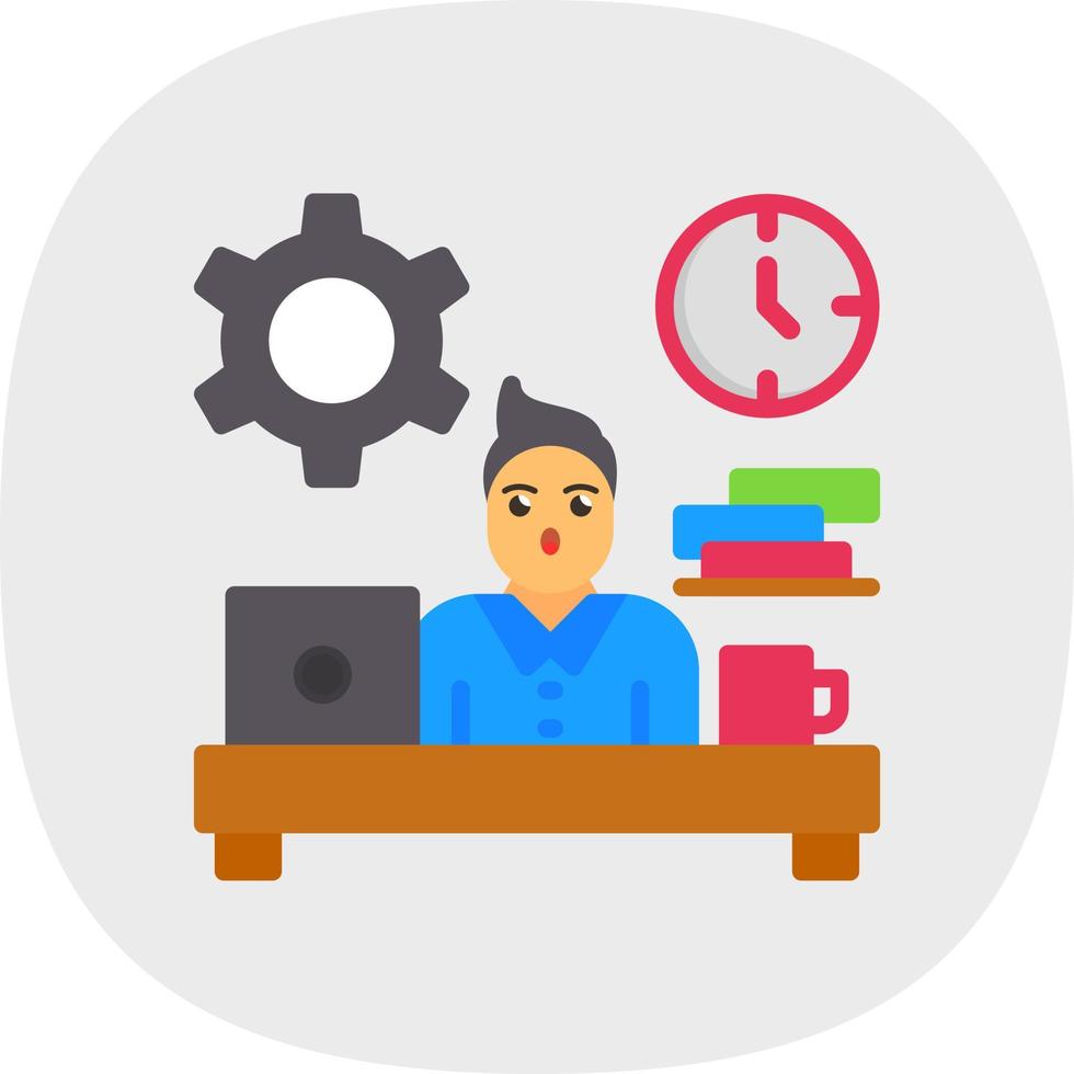 Workaholic Vector Icon Design
