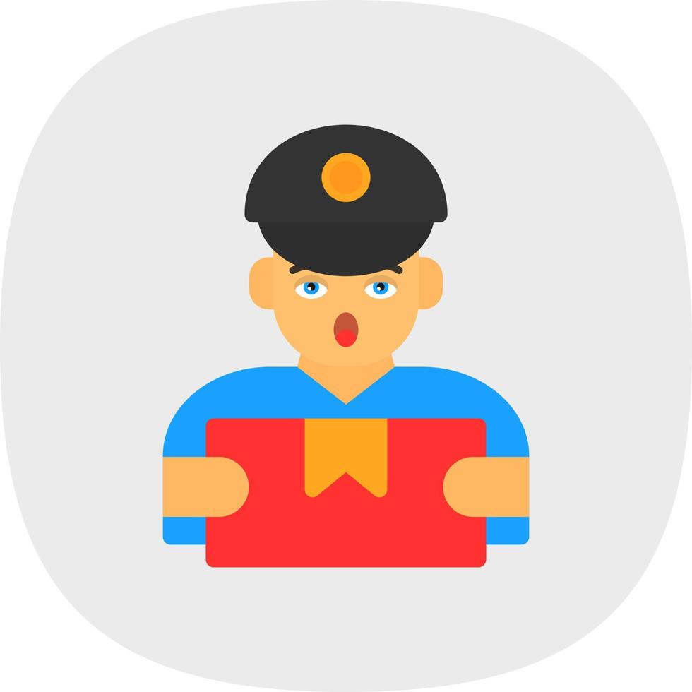Delivery Man Vector Icon Design