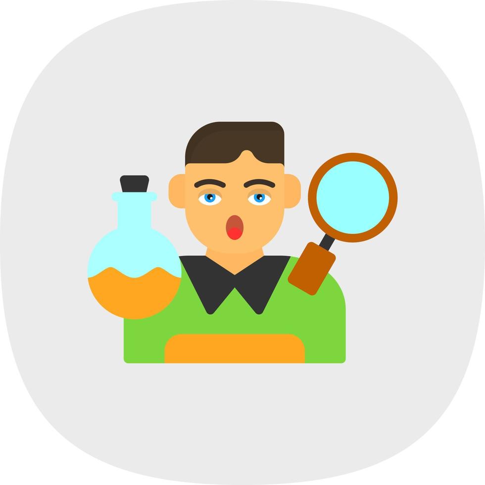 Researcher Vector Icon Design