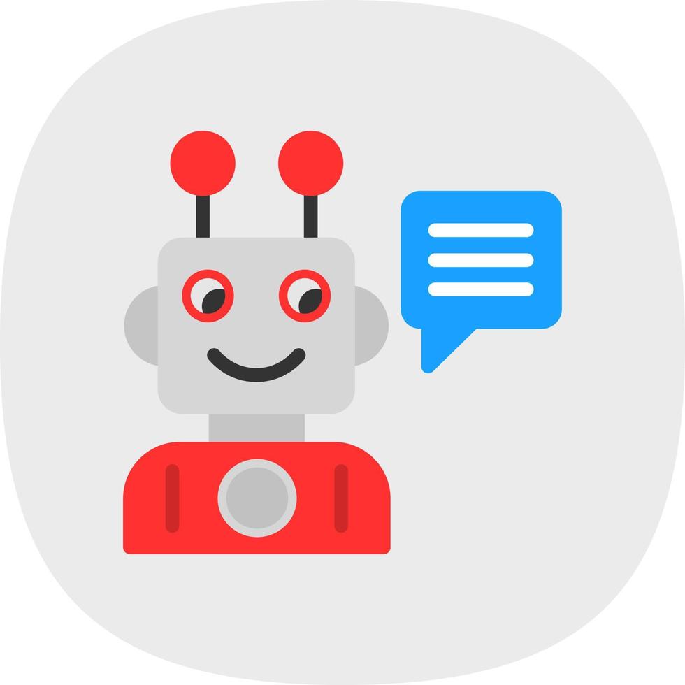 Robot Assistant Vector Icon Design