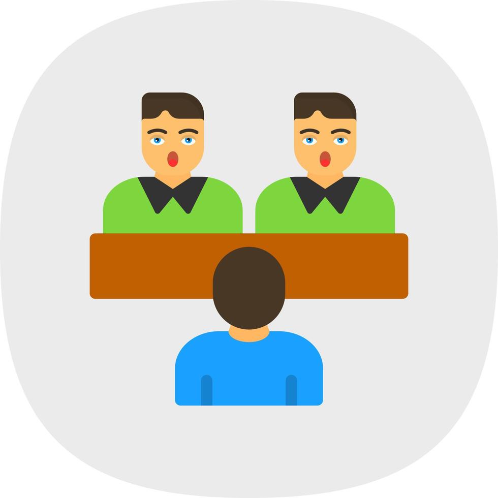 Job Interview Vector Icon Design