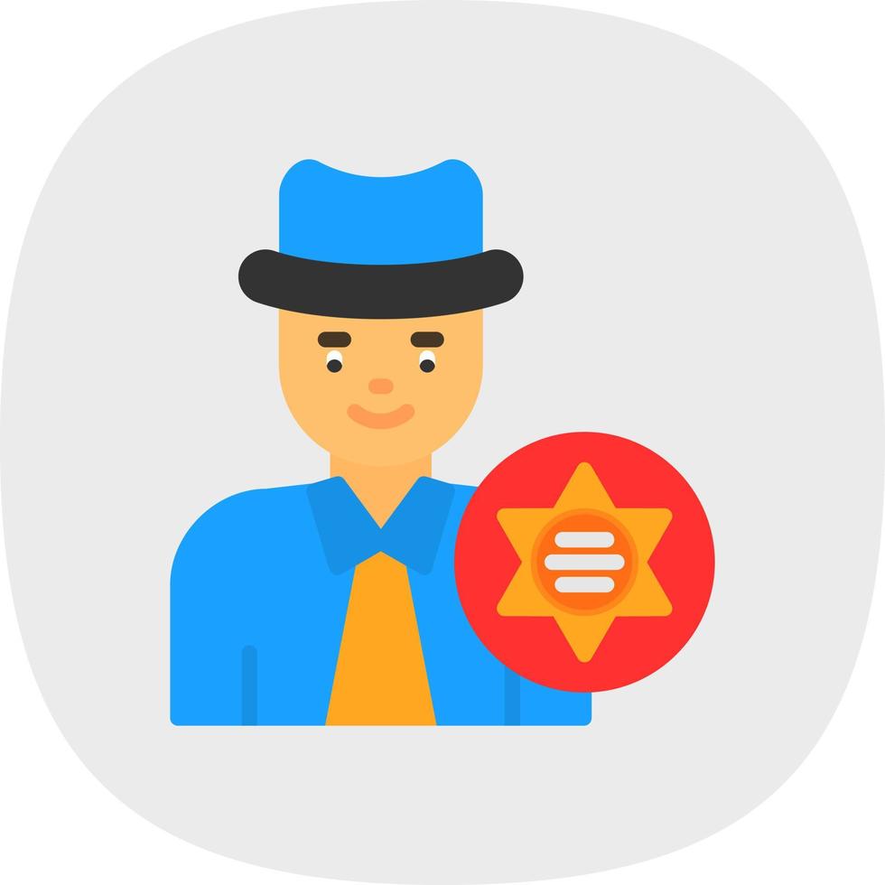 Sheriff Vector Icon Design