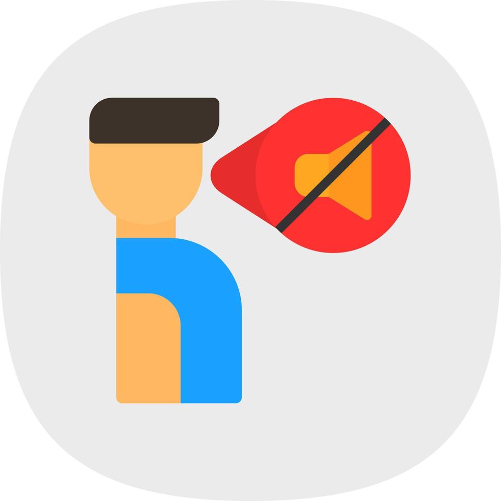 No Speak Vector Icon Design