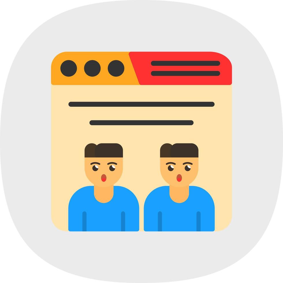 Online Meeting Vector Icon Design