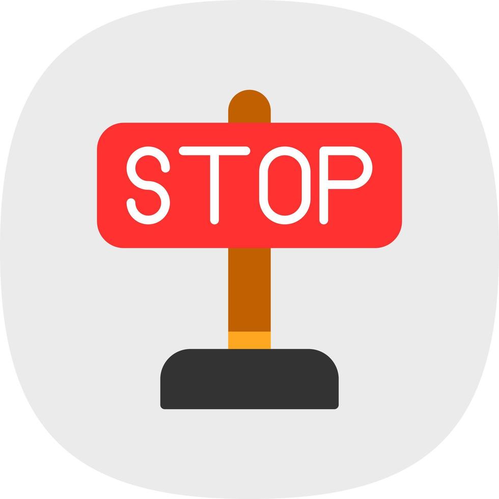 Stop Vector Icon Design