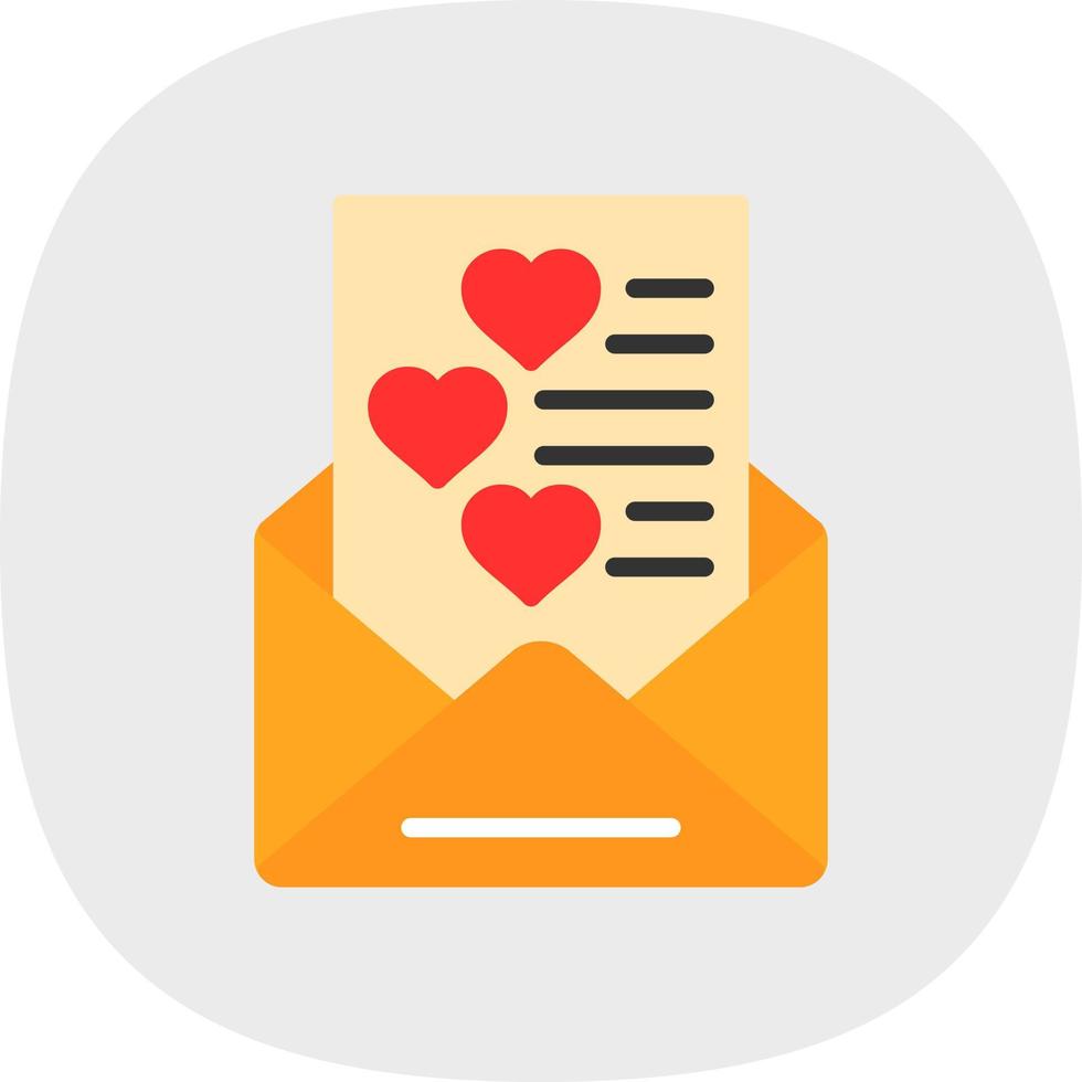 Love Letter Vector Icon Design