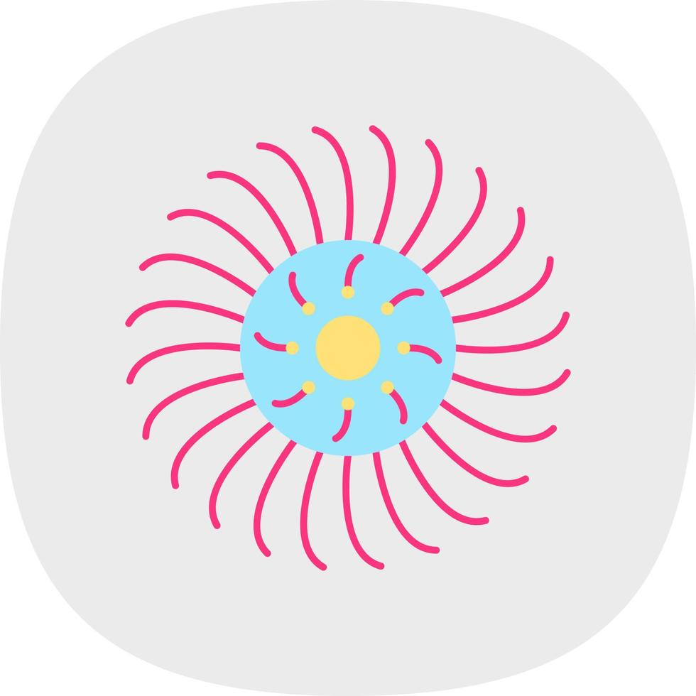 Anemone Vector Icon Design