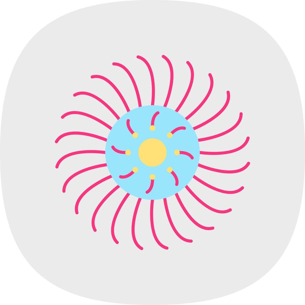 Anemone Vector Icon Design