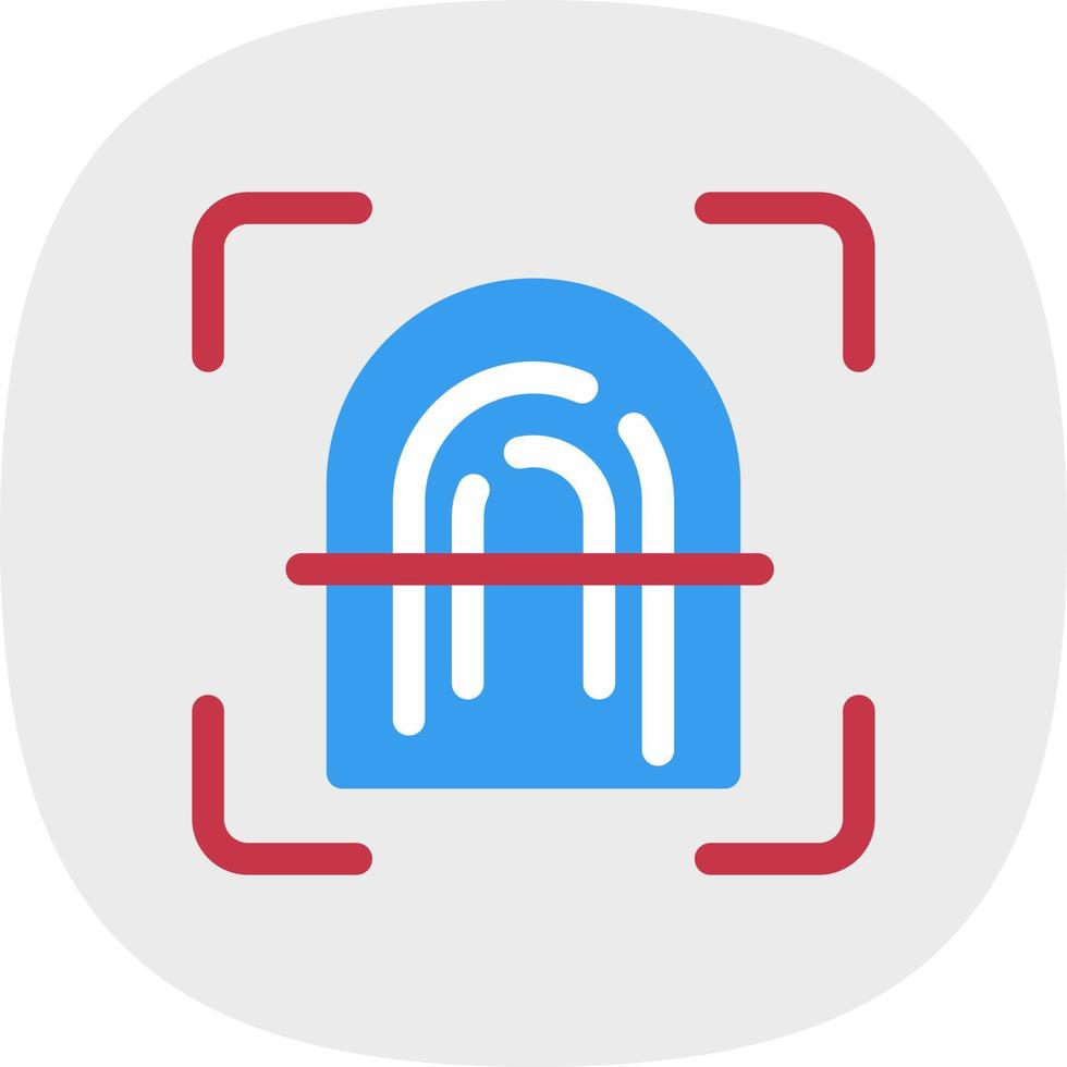 Fingerprint Scan Vector Icon Design