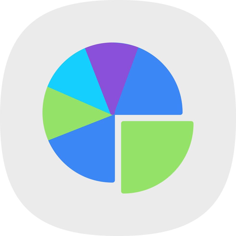 Pie Chart Vector Icon Design