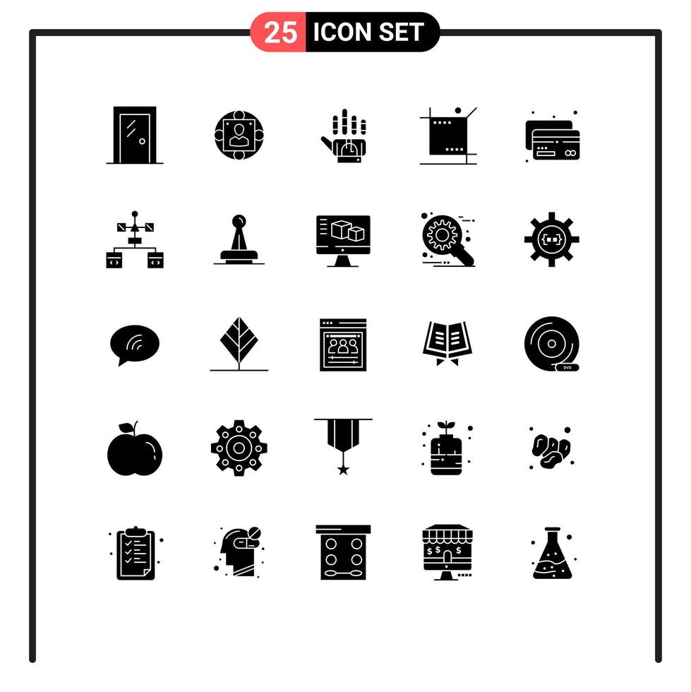 User Interface Pack of 25 Basic Solid Glyphs of tool design modern crop hand Editable Vector Design Elements