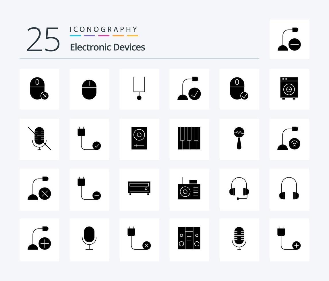 Devices 25 Solid Glyph icon pack including machine. devices. computers. big. hardware vector