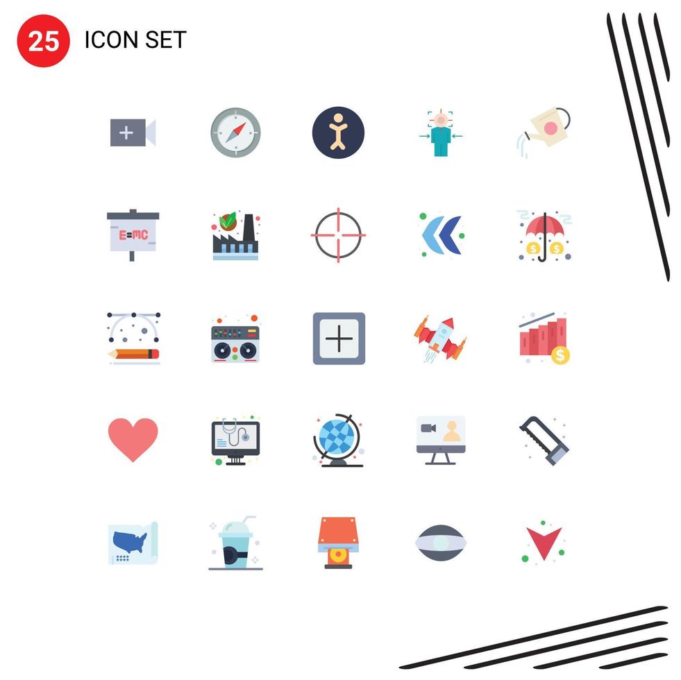 Set of 25 Modern UI Icons Symbols Signs for bottle water tank human goal target Editable Vector Design Elements